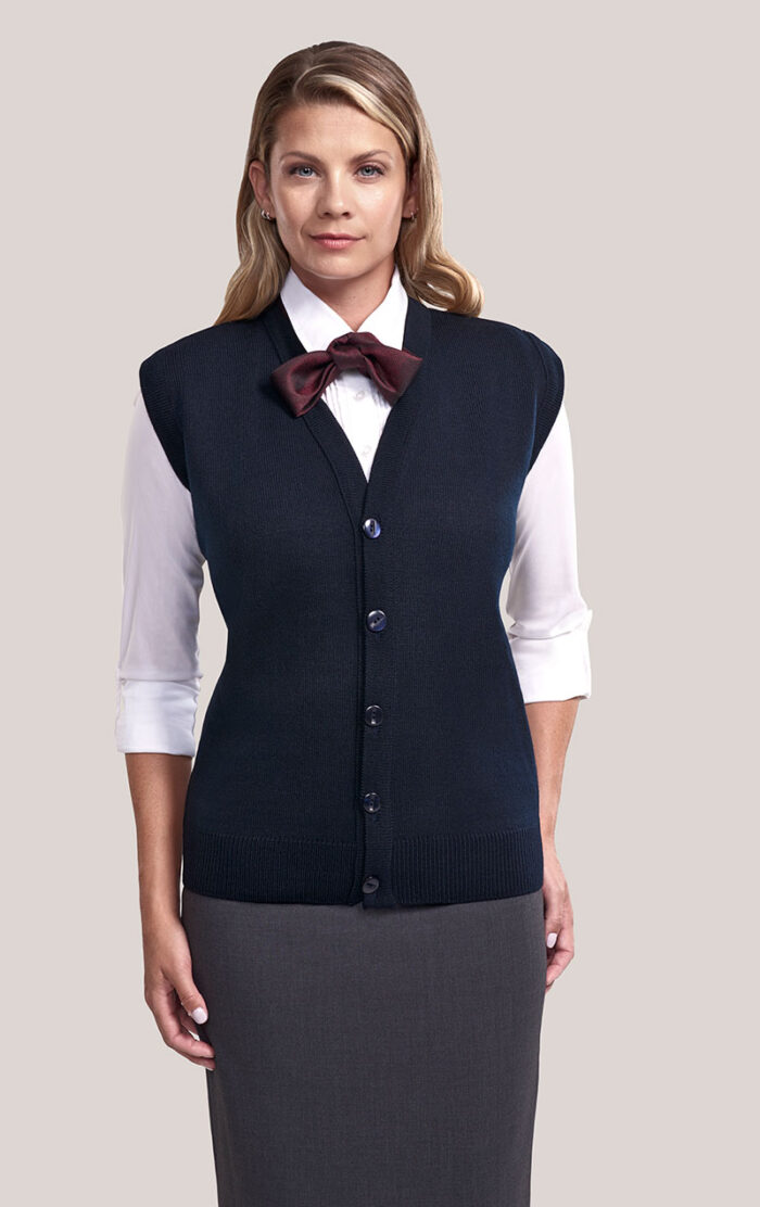 V-Neck Button Front Vest - 3032