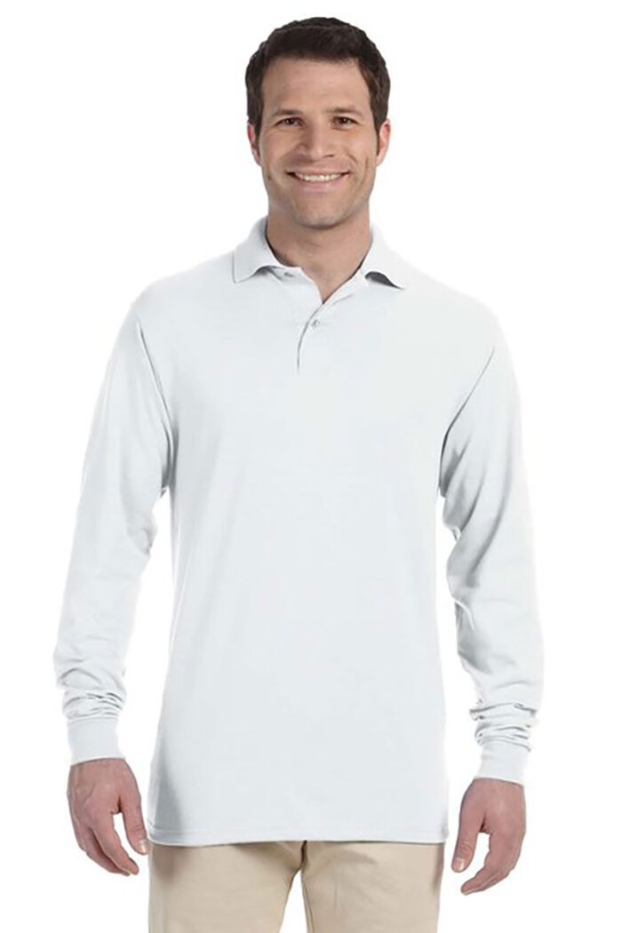 Jerzees Adult SpotShield™ Jersey Polo - 437ML – Long sleeve - Image 2