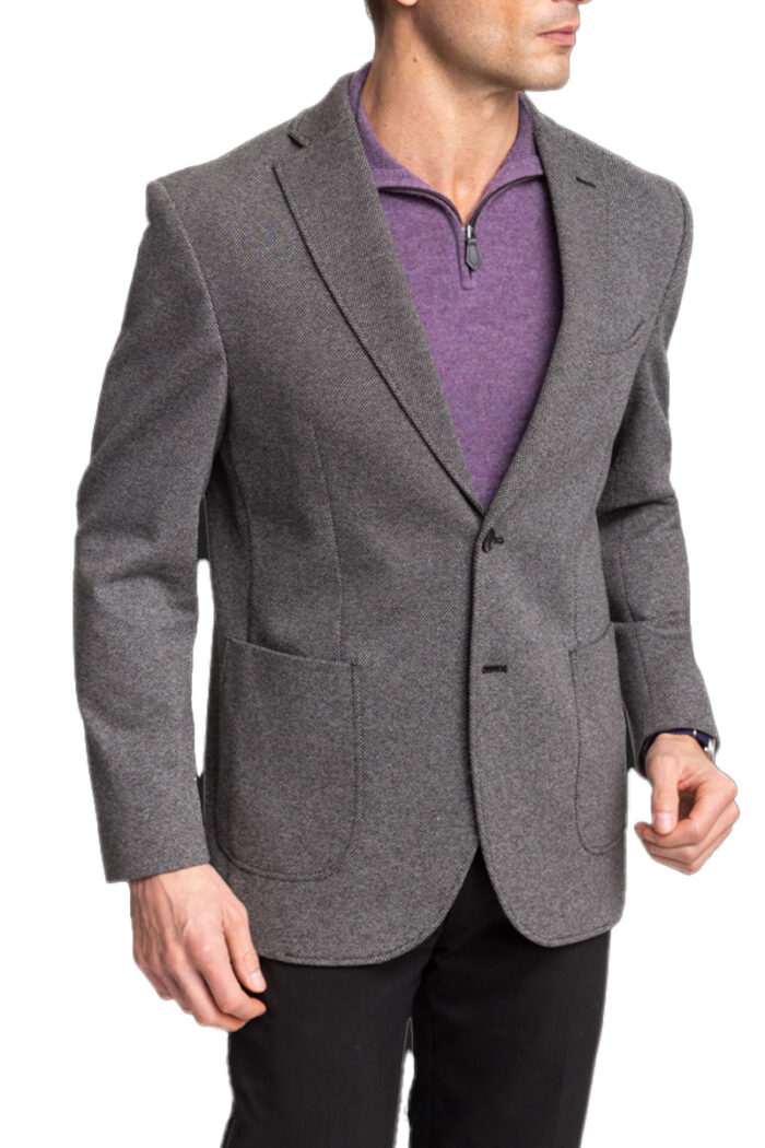 Alfi-Sportcoat - Light Grey Pindot