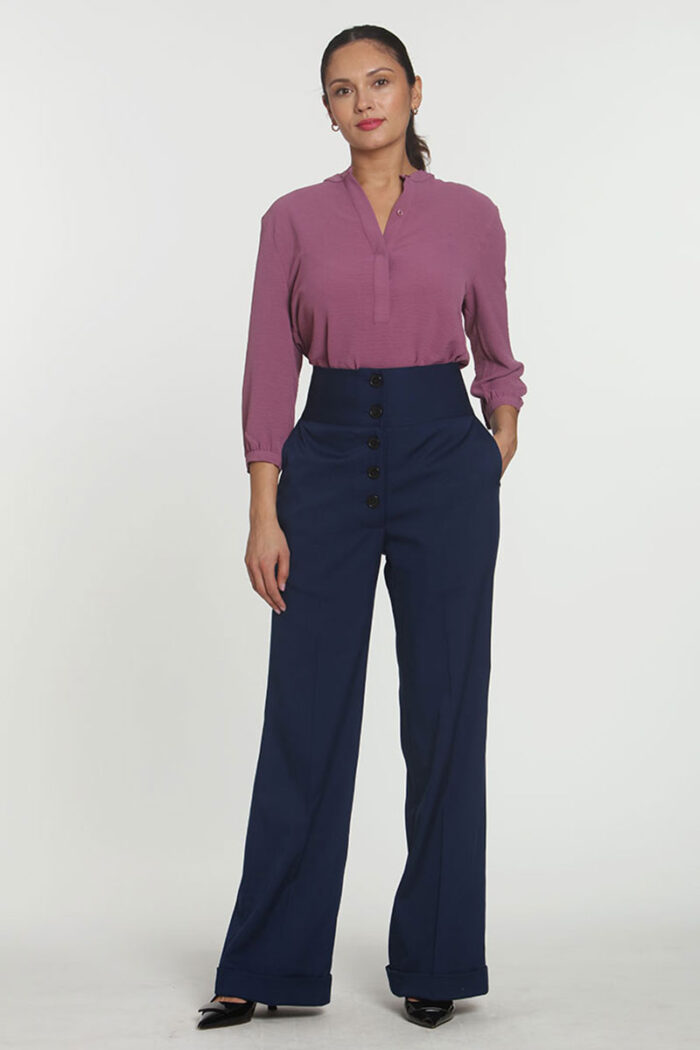 Cobalt Blue Highwaisted Plum Shirt