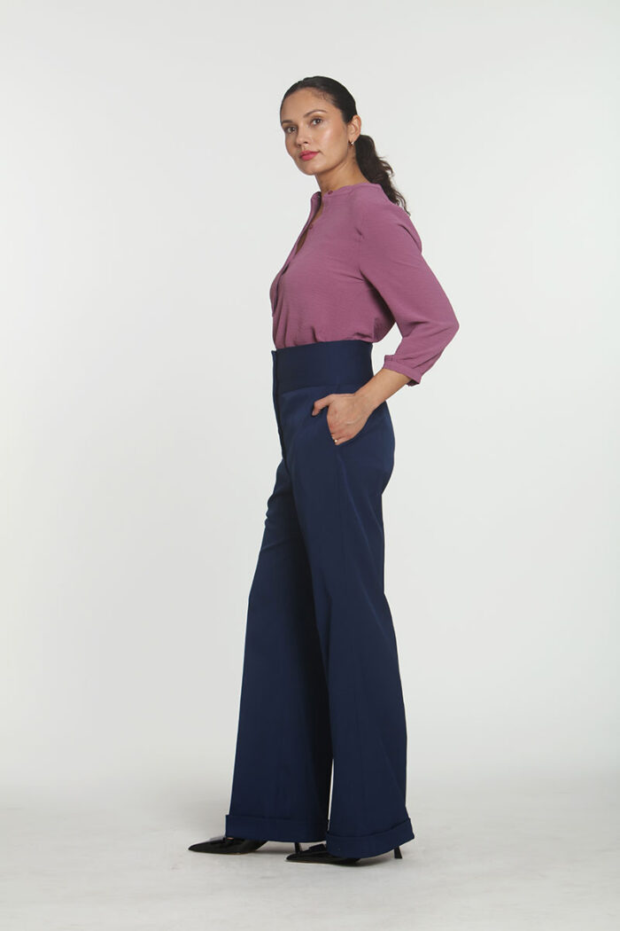 Cobalt Blue Highwaisted Plum Shirt - Image 2