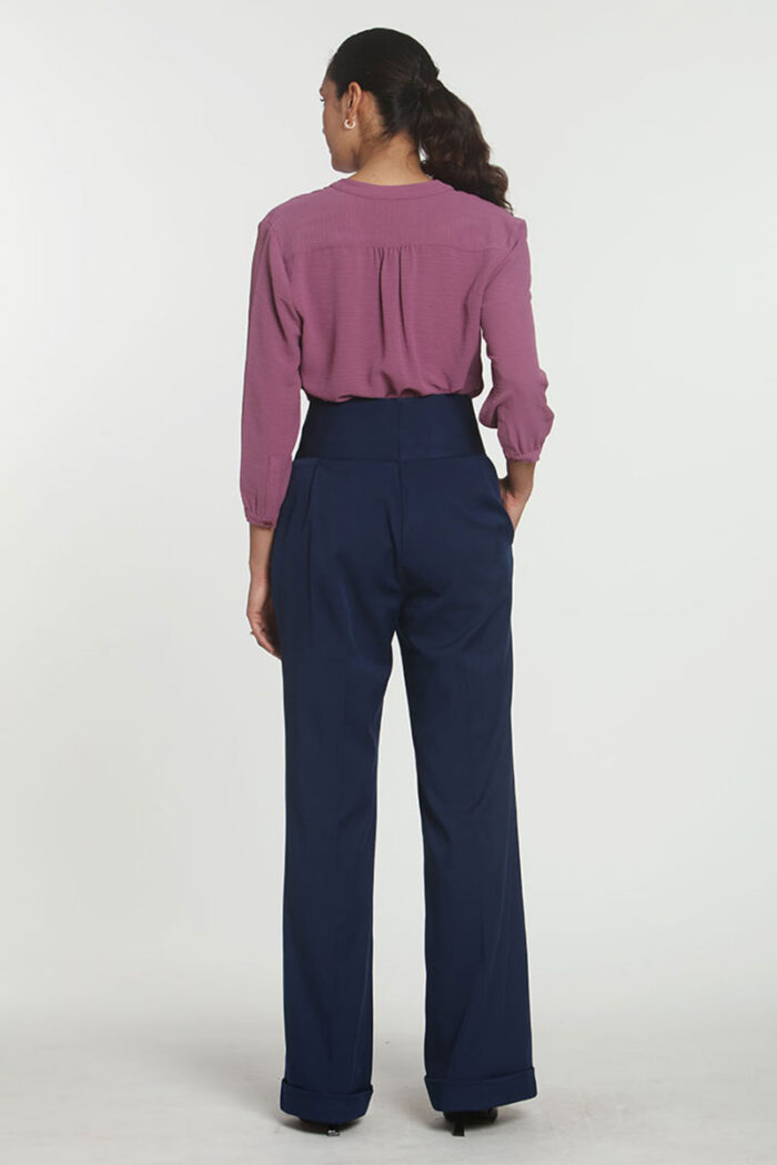 Cobalt Blue Highwaisted Plum Shirt - Image 3