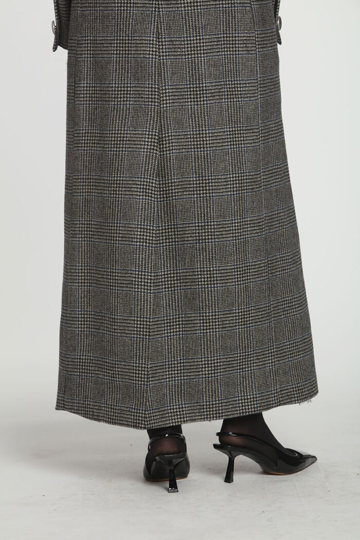 Plaid Long Coat - Image 4