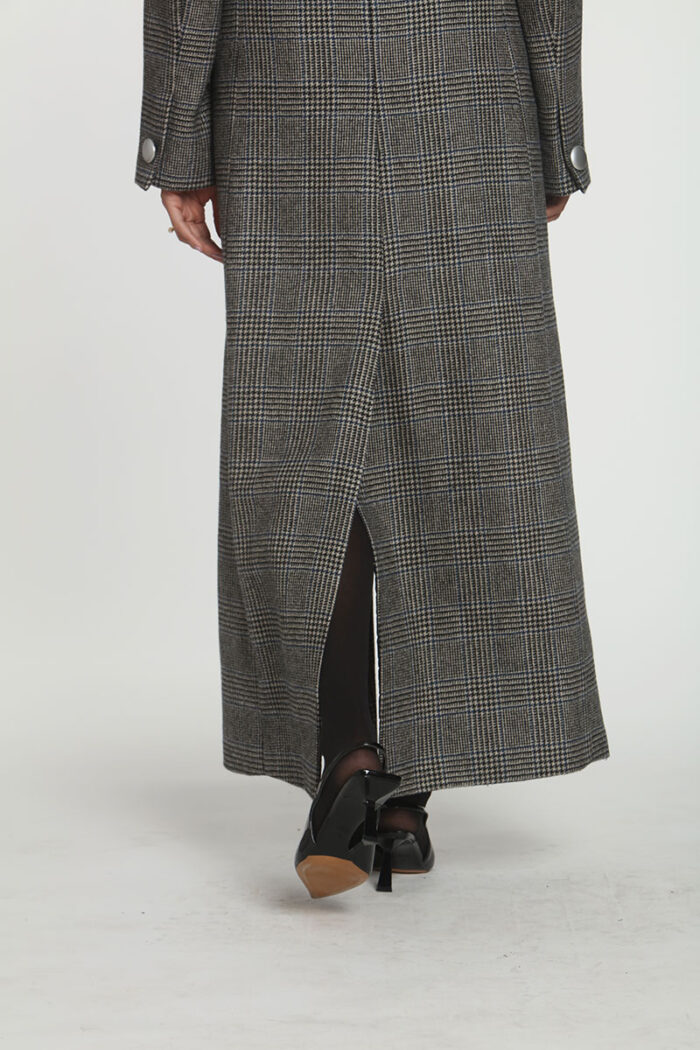 Plaid Long Coat - Image 3