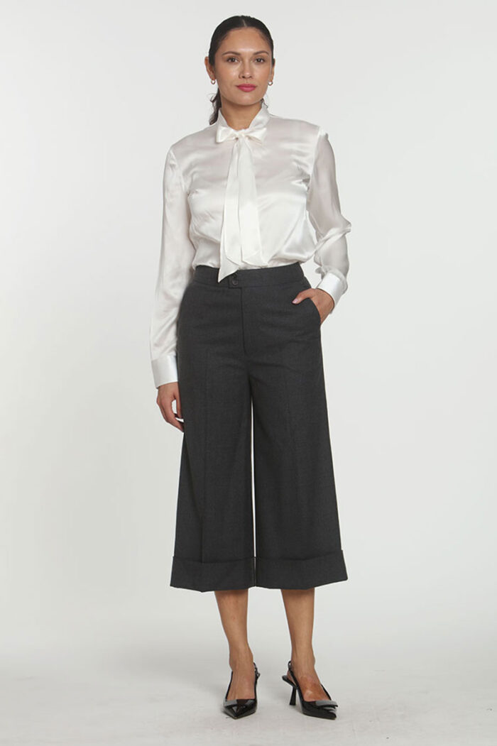 White Satin Blouse Koolats