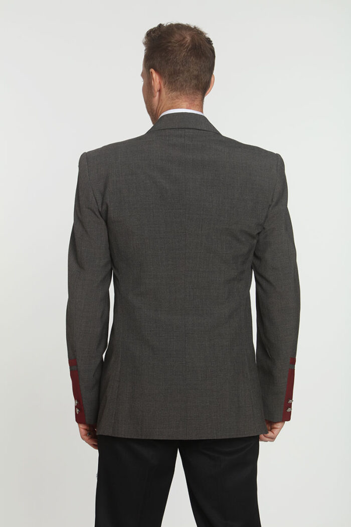 Bankers Grey Burgundy Cuff - Image 3
