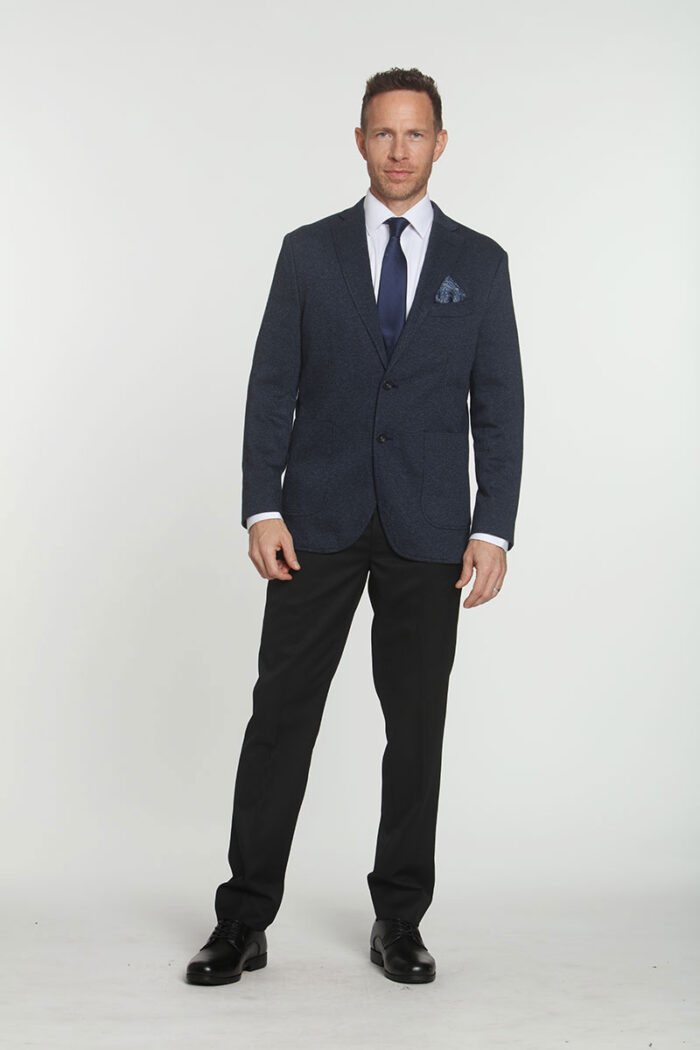 Blue Herringbone