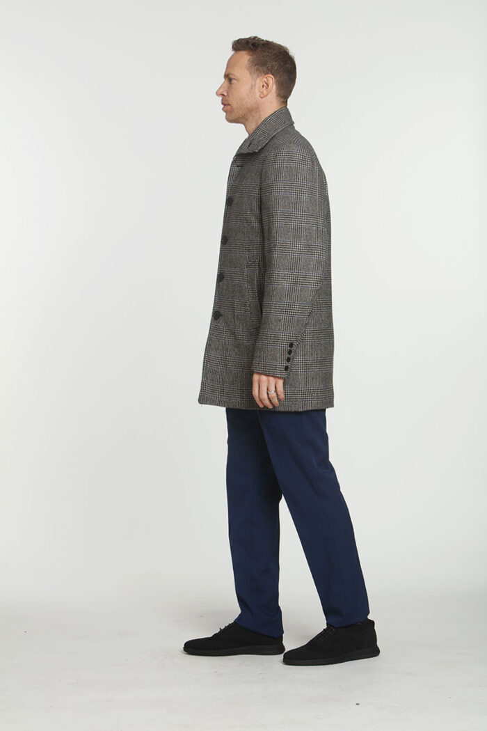 Cobalt Trouser and Plaid Coat - Image 6
