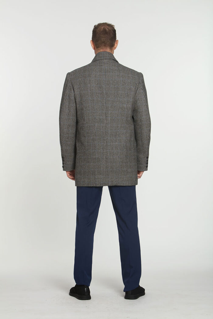 Cobalt Trouser and Plaid Coat - Image 3