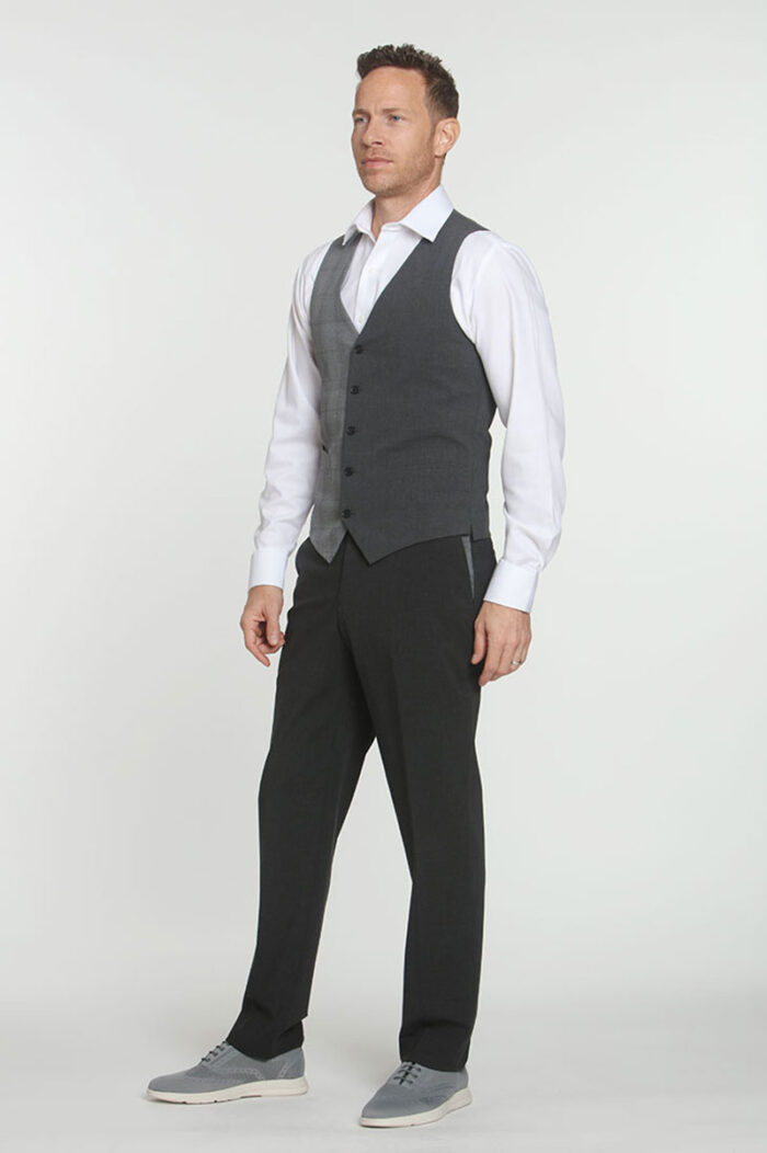 Grey Plaid Vest - Image 7