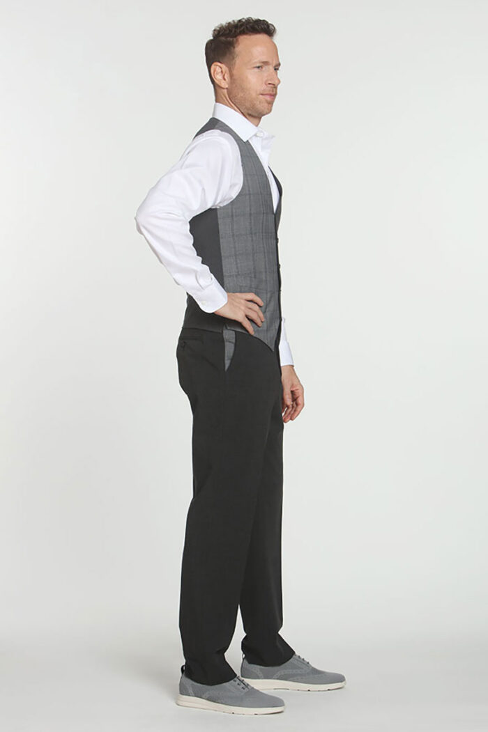 Grey Plaid Vest - Image 5