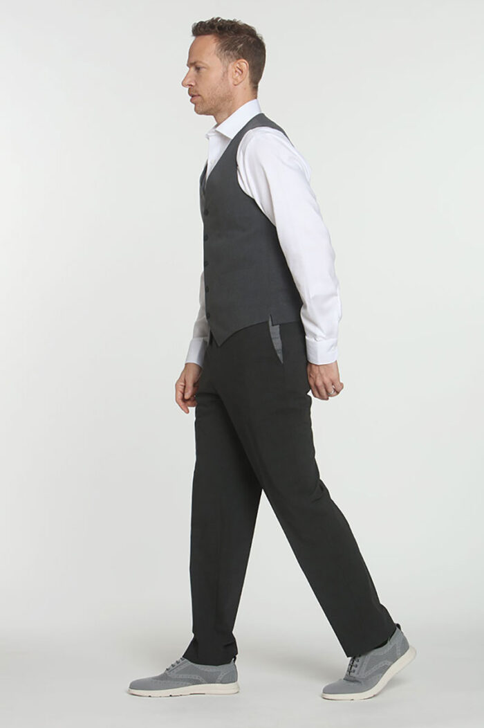 Grey Plaid Vest - Image 3