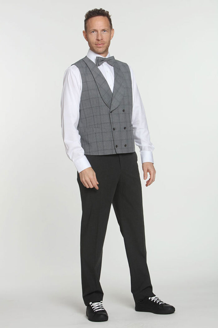 Grey Plaid 2 Vest