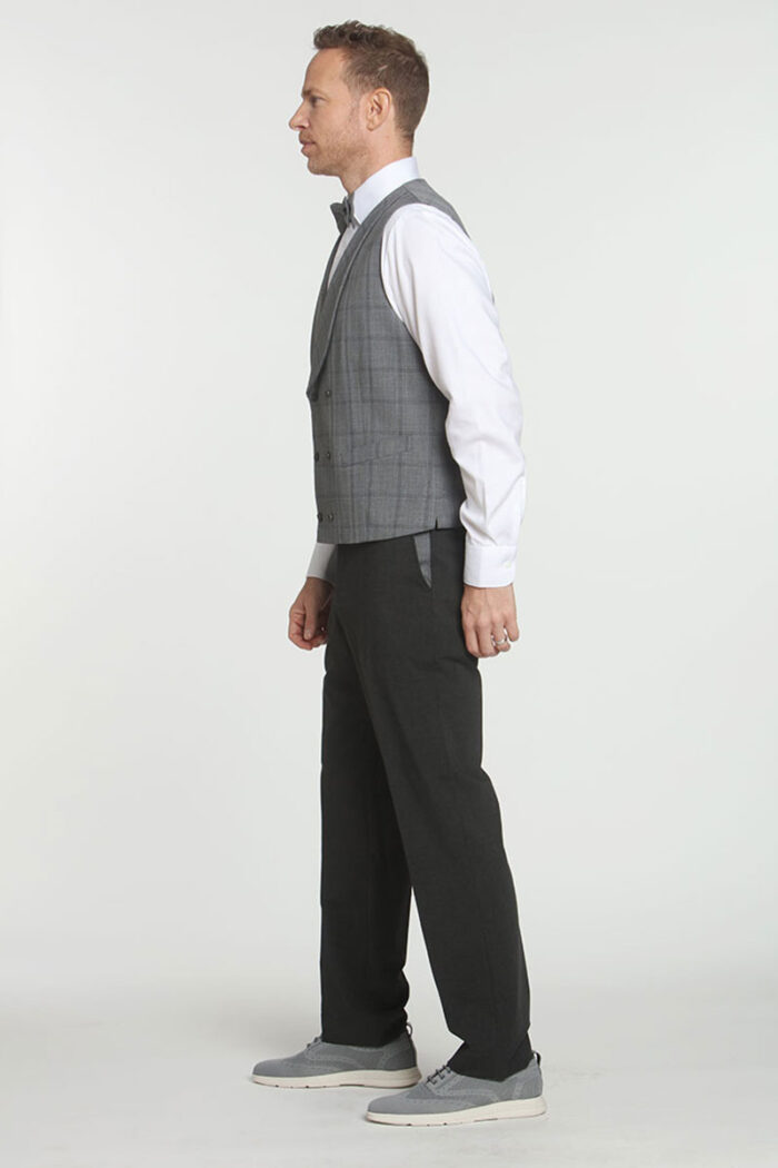 Grey Plaid 2 Vest - Image 4