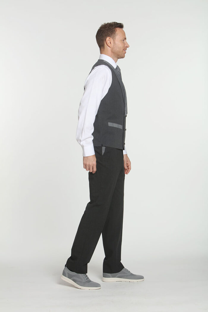 Grey Plaid 3 Vest - Image 4