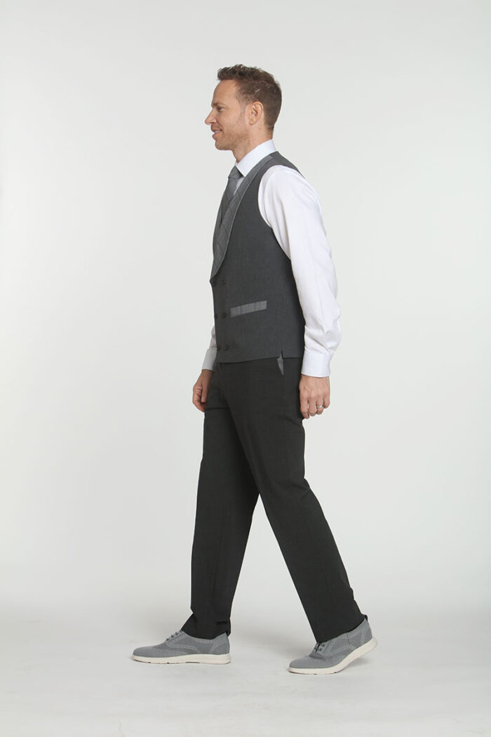 Grey Plaid 3 Vest - Image 6