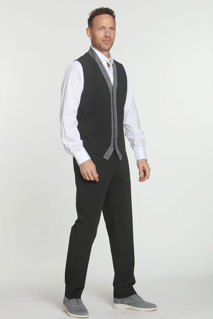 Grey Plaid 4 Vest - Image 3