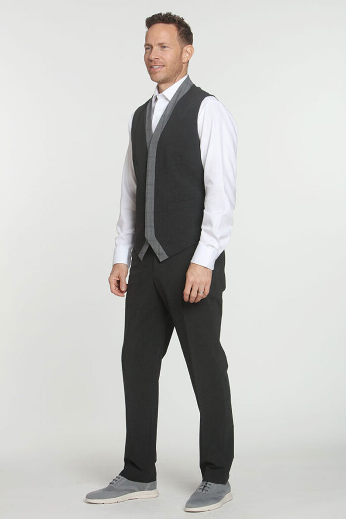 Grey Plaid 4 Vest - Image 4