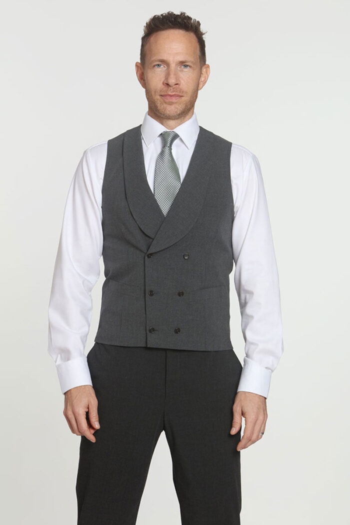 Grey Plaid 5 Vest - Image 2