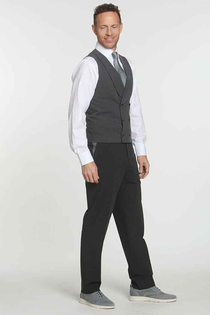Grey Plaid 5 Vest - Image 4